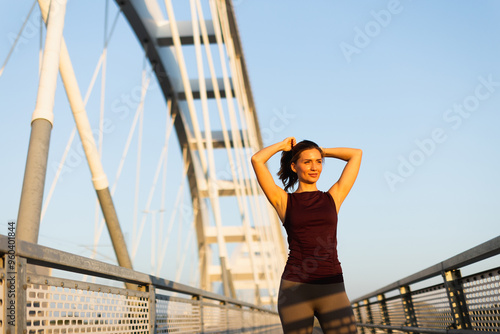 Woman enjoys a sunny aftern...
