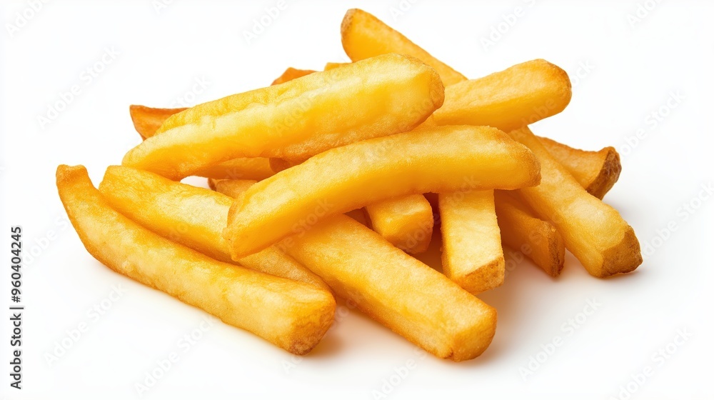 French fry on white background French fry on white background