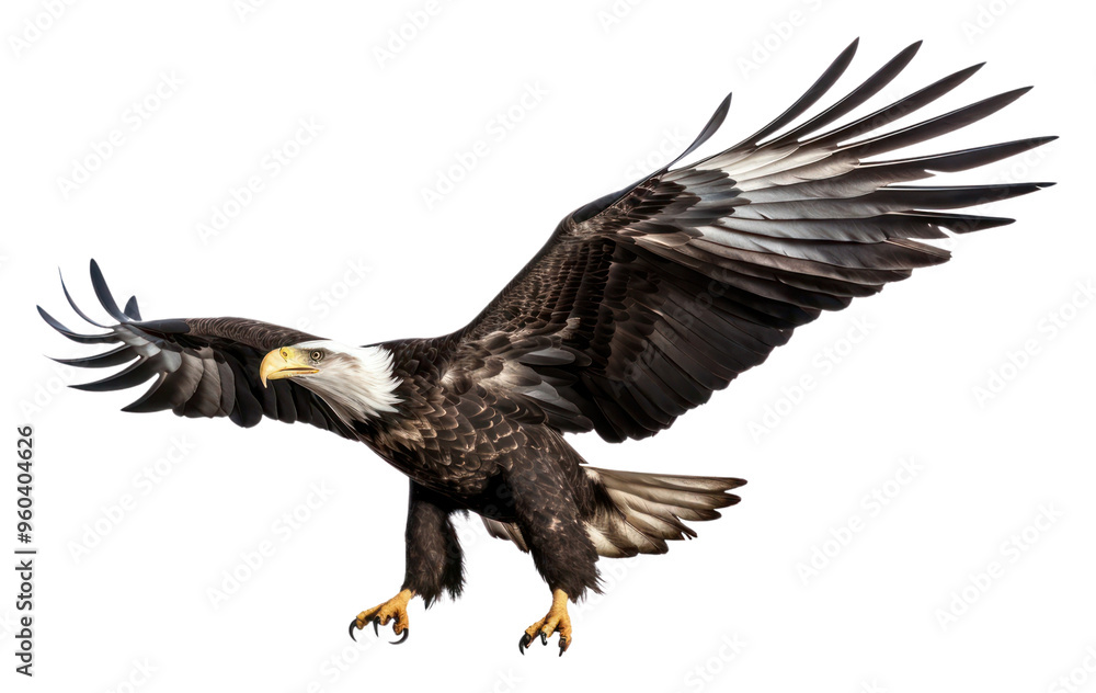 Fototapeta premium PNG Eagle vulture animal flying.