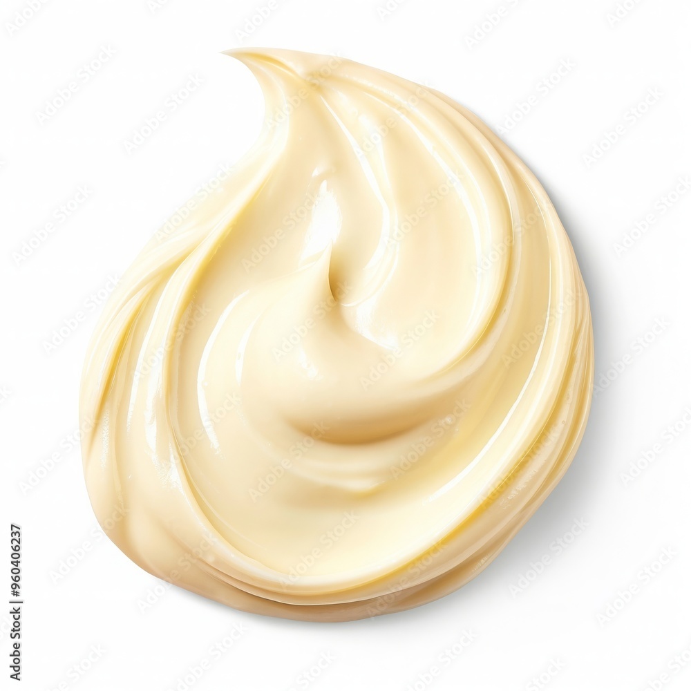 a portion of mayonnaise isolated on white background, studio lighting a portion of mayonnaise isolated on white background, studio lighting