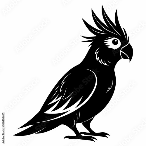 Cockatiel Black silhouette