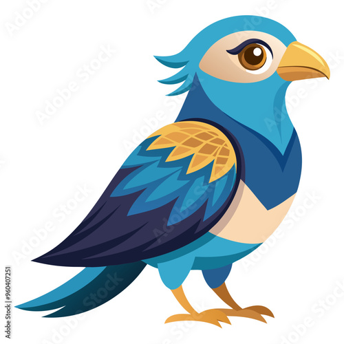 illustration of a cartoon bird vector 