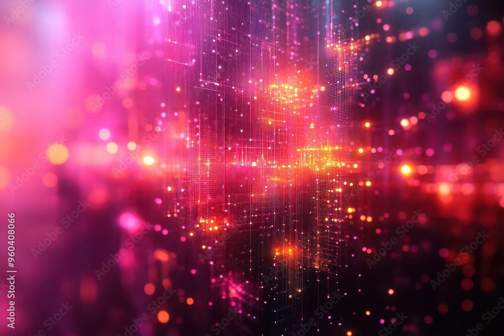 Cosmic Euphoria: Ethereal Pink Nebula Sparkles with Golden Stardust in a Digital Universe Cosmic Euphoria: Ethereal Pink Nebula Sparkles with Golden Stardust in a Digital Universe