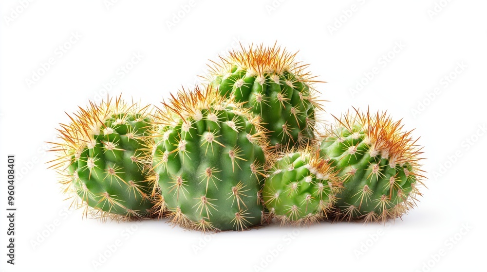 Cactus pattern from flat view isolated on white background Cactus pattern from flat view isolated on white background