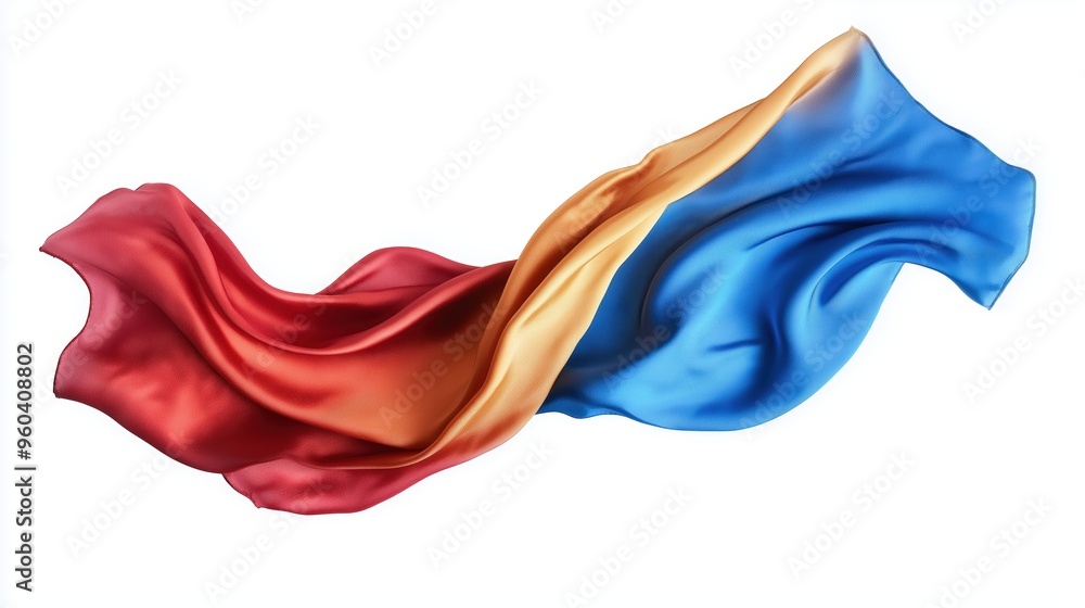 Colored cloth on white background Colored cloth on white background