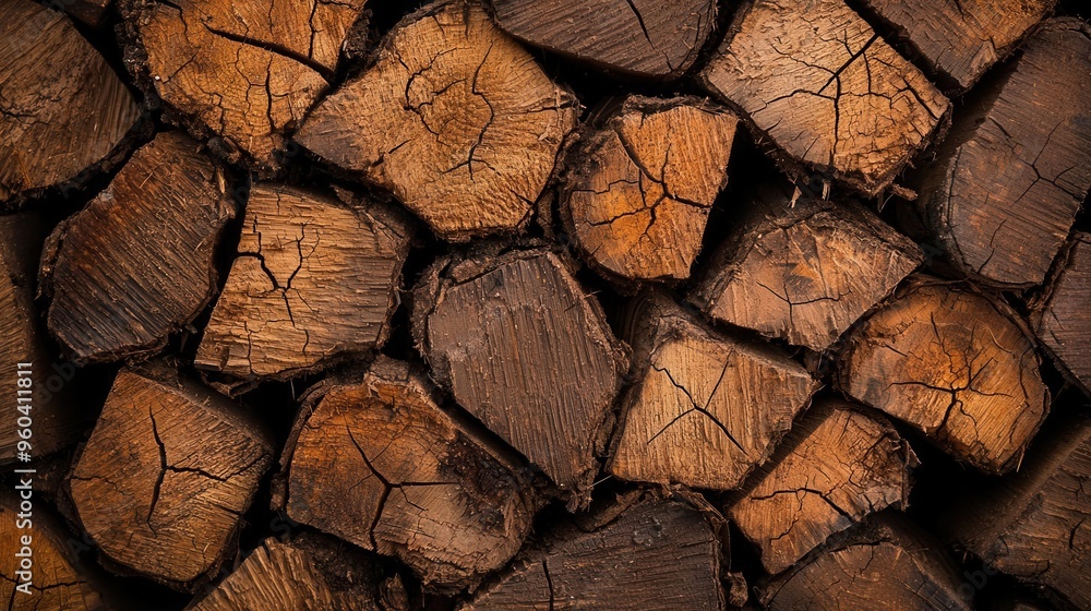 A close-up view of neatly stacked firewood, showcasing natural wood textures and earthy tones for rustic decor. A close-up view of neatly stacked firewood, showcasing natural wood textures and earthy tones for rustic decor.