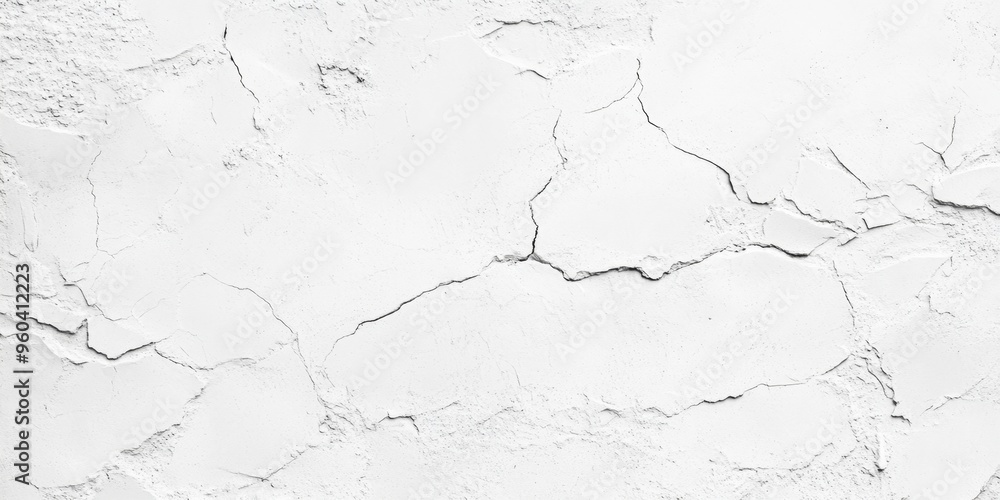 Fototapeta premium Smooth white concrete texture with fine cracks and imperfections on a realistic surface