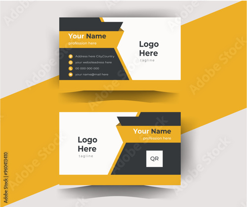 Business Card - Two sided presentation of professional business or visiting card design.