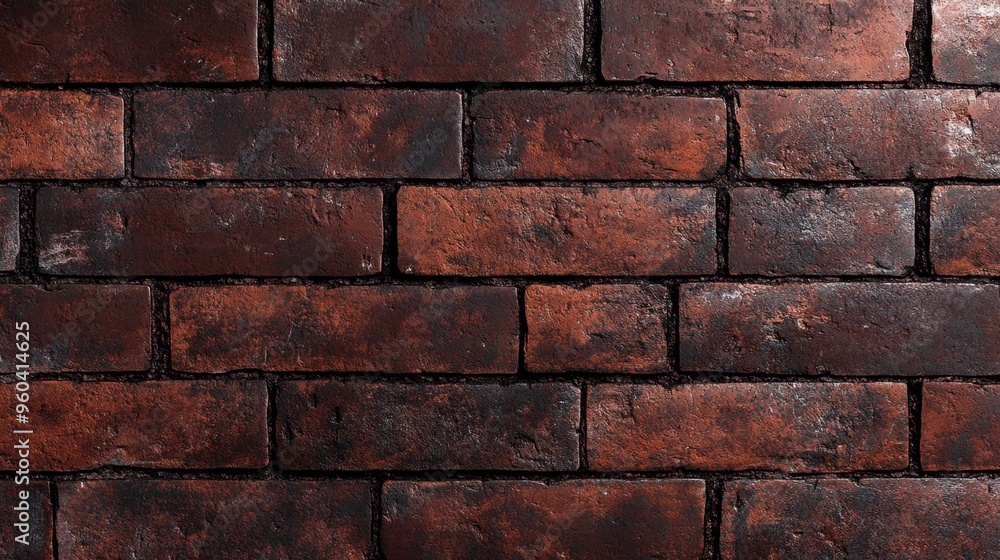 Close-up view of textured red brick wall showcasing rustic and worn appearance with subtle shadows Close-up view of textured red brick wall showcasing rustic and worn appearance with subtle shadows