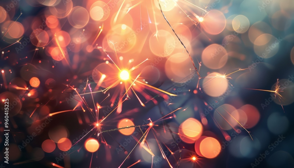 Flickering Flares: A Captivating Abstract Holiday Display - Flickering Flares: A Captivating Abstract Holiday Display -