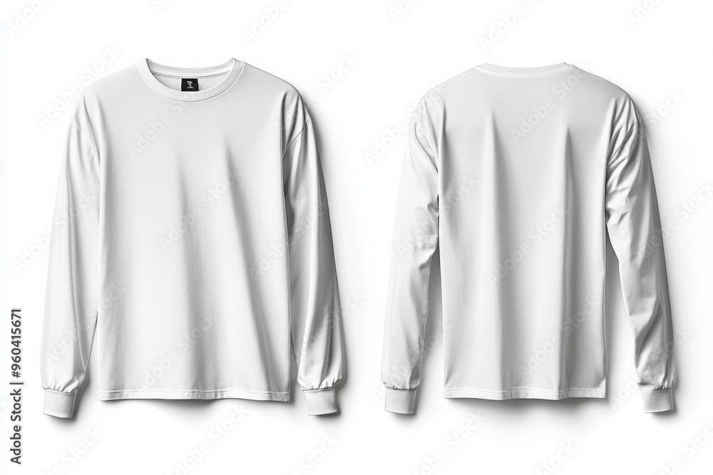 White Long Sleeve Tshirt Mockup Isolated created with Generative AI White Long Sleeve Tshirt Mockup Isolated created with Generative AI