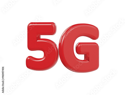 5g icon 3d render illustration