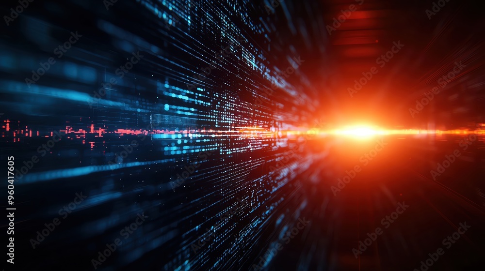 Dynamic digital background with vibrant light rays and data streams, perfect for technology and innovation themes. Dynamic digital background with vibrant light rays and data streams, perfect for technology and innovation themes.