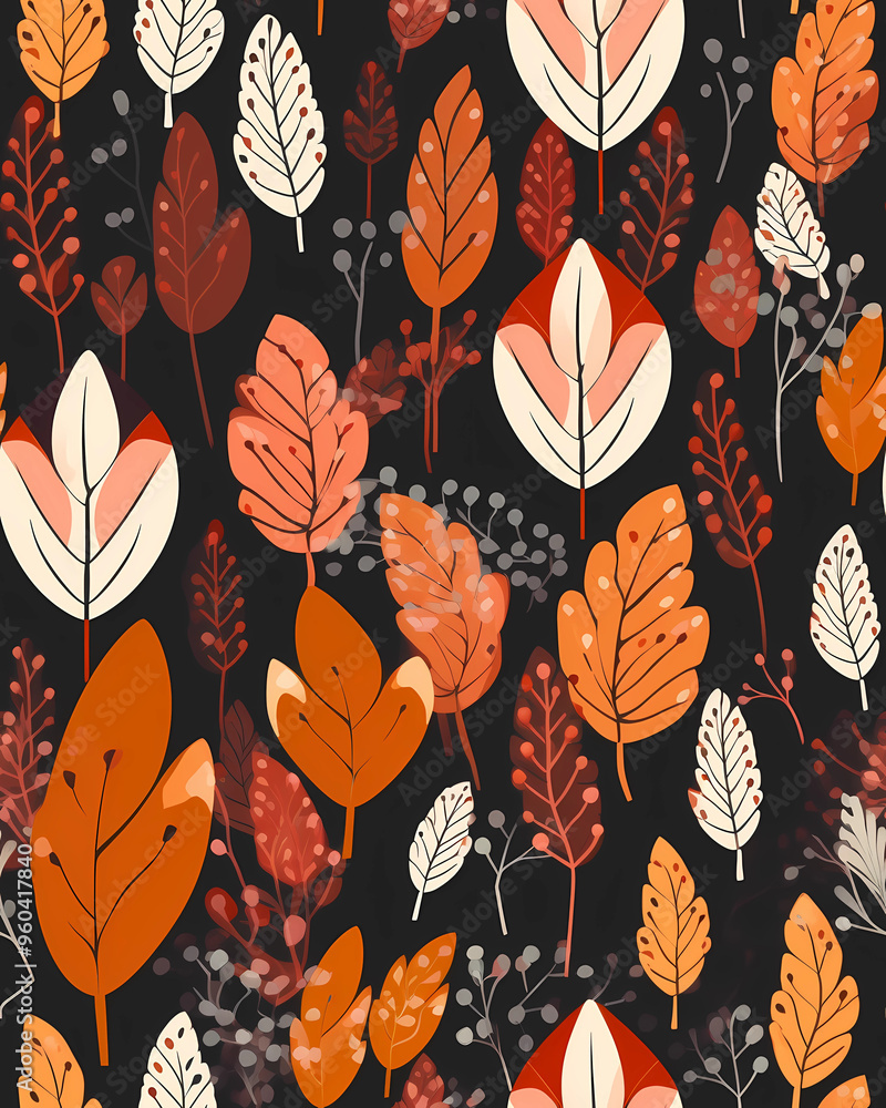 seamless pattern with autumn leaves seamless pattern with autumn leaves