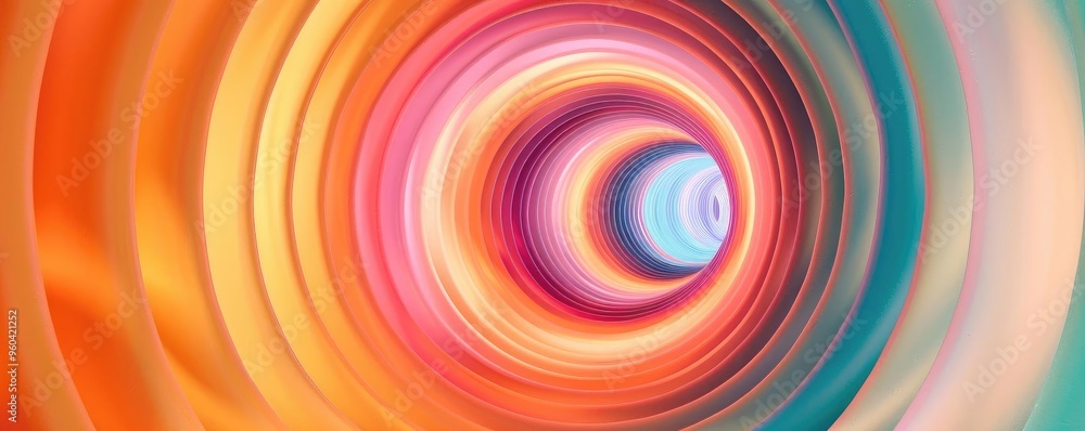A vibrant abstract image featuring concentric circles in warm colors, creating a mesmerizing effect that draws the viewer in. A vibrant abstract image featuring concentric circles in warm colors, creating a mesmerizing effect that draws the viewer in.