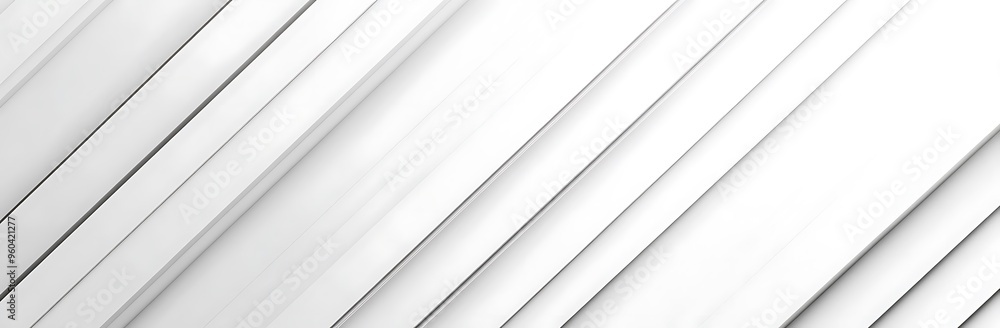 Fototapeta premium Modern Minimalist Diagonal Stripes Pattern on Abstract White Background - 3D Render Illustration for Text and Graphics Placement