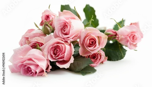 Wallpaper Mural Spectacular Isolated Rosy Roses: A Captivating Display in Torontodigital.ca