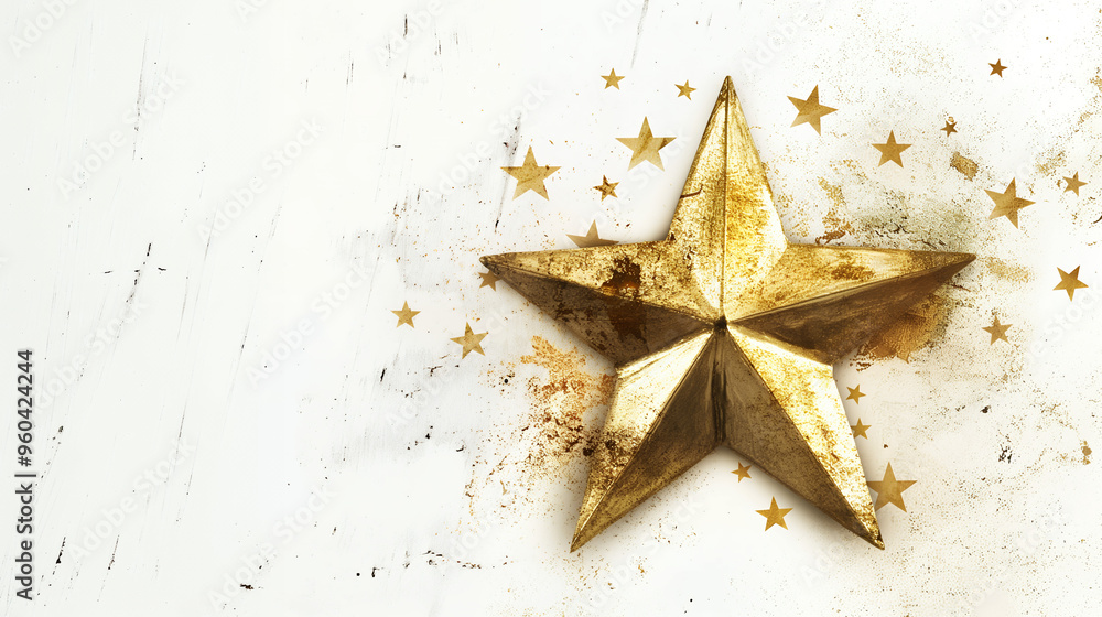 a star that is gold and has a star on it a star that is gold and has a star on it
