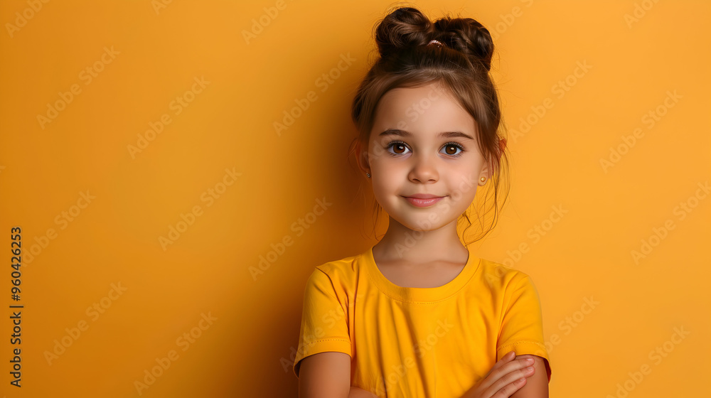 Full Size Photo Lovely Small Girl Folded Hands