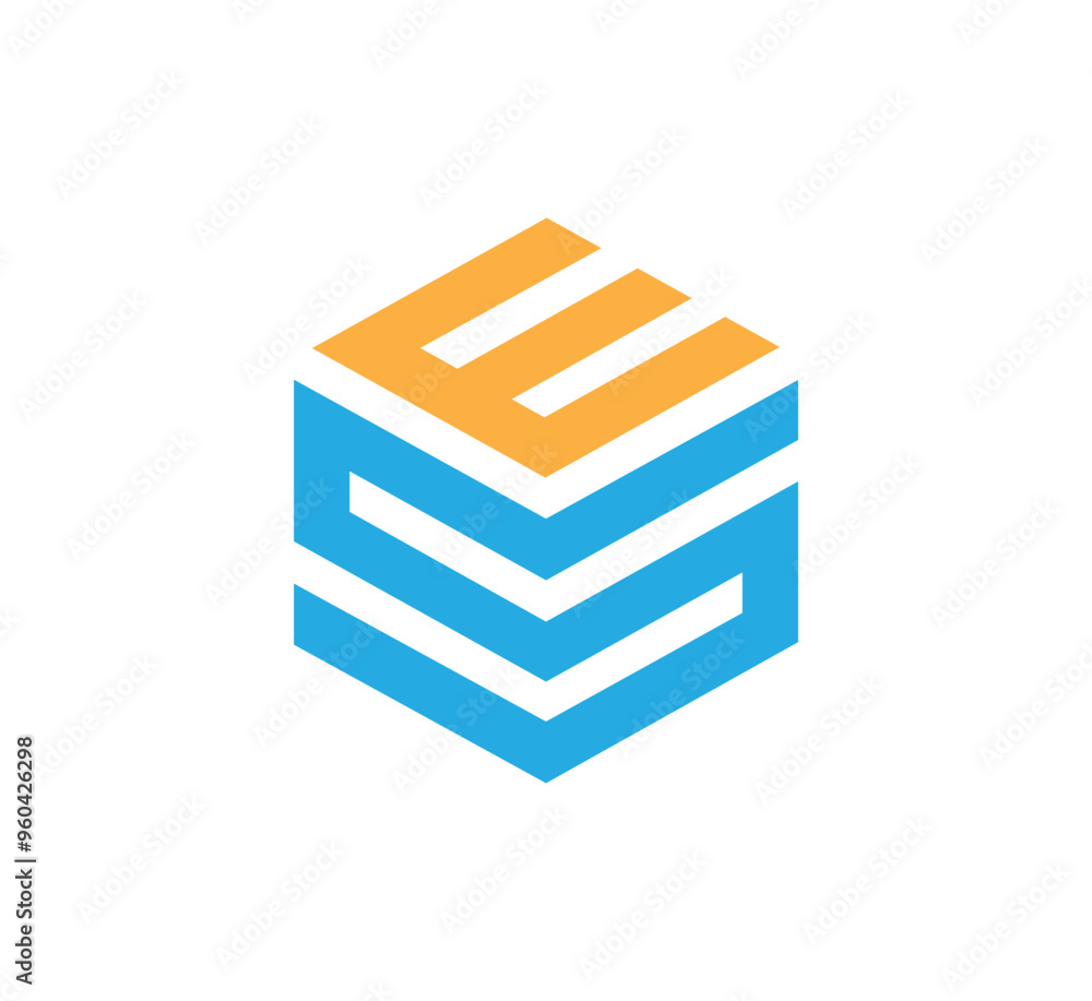 initial se letter logo design vector template