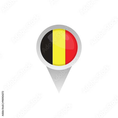 Belgium Flag And Location Sign Vector Design. Free Download Belgium Flag And Location Sign Vector Design. - GFXLoad