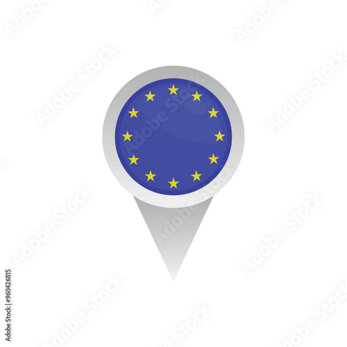 Free Download Europe Flag And Location Sign Vector Design. - GFXLoad