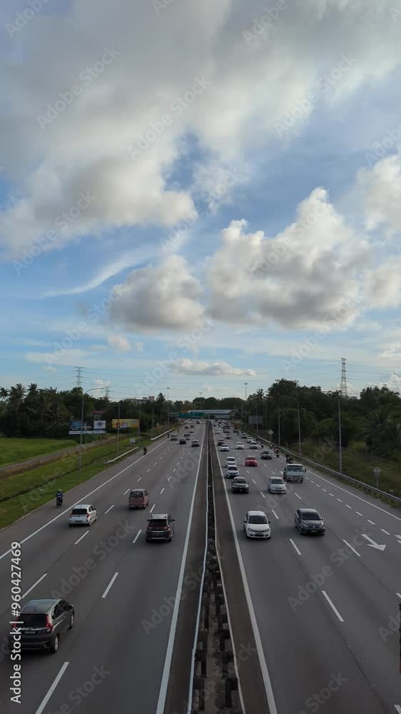 The highway is crowded The highway is crowded