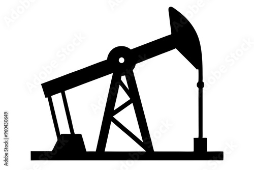 Oil pump silhouette vector illustration 
