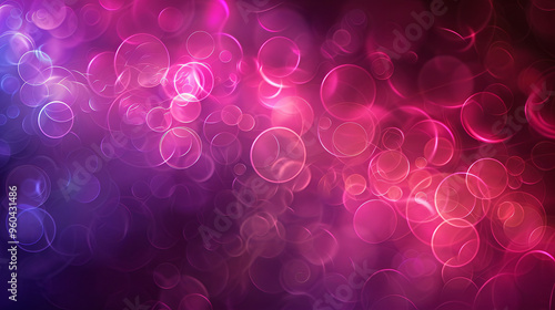 Vibrant Abstract Bokeh Lights in Purple and Pink Gradient – Soft and Dreamy Light Effects for Modern Backgrounds, Creative Design, and Technology