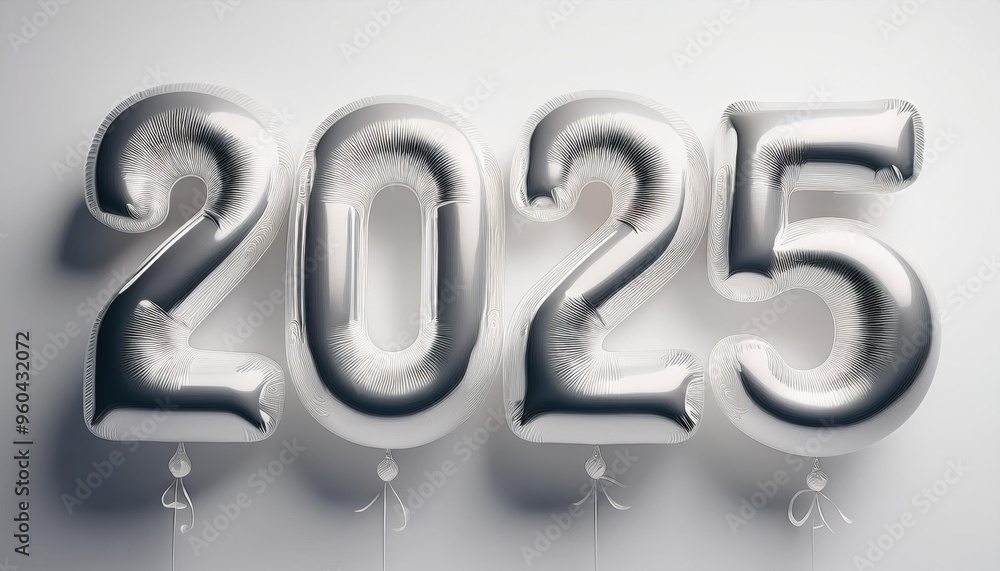 A close up of a number 2025 of balloons , christmas , new year A close up of a number 2025 of balloons , christmas , new year