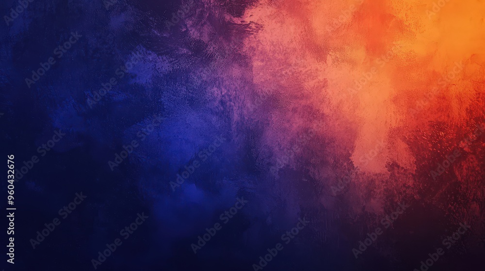 A mesmerizing blend of blue, orange, and purple creates a textured abstract background. The vivid colors flow seamlessly, perfect for creative and artistic applications A mesmerizing blend of blue, orange, and purple creates a textured abstract background. The vivid colors flow seamlessly, perfect for creative and artistic applications