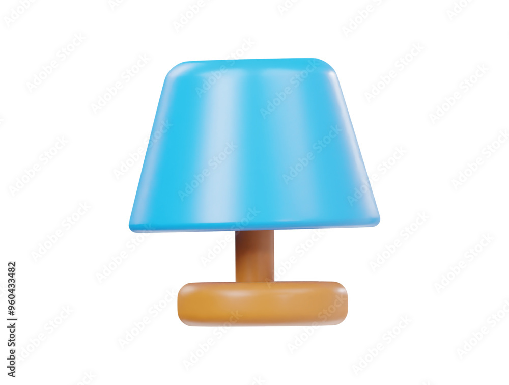 Table lamp icon 3d render illustration Table lamp icon 3d render illustration