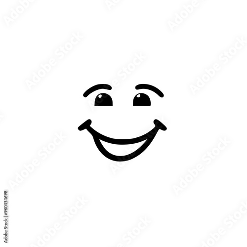 vector illustration of a smiling face