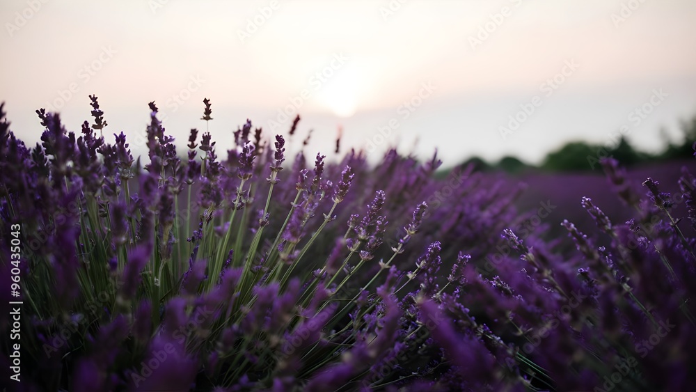 Fototapeta premium Lavender field at sunrise