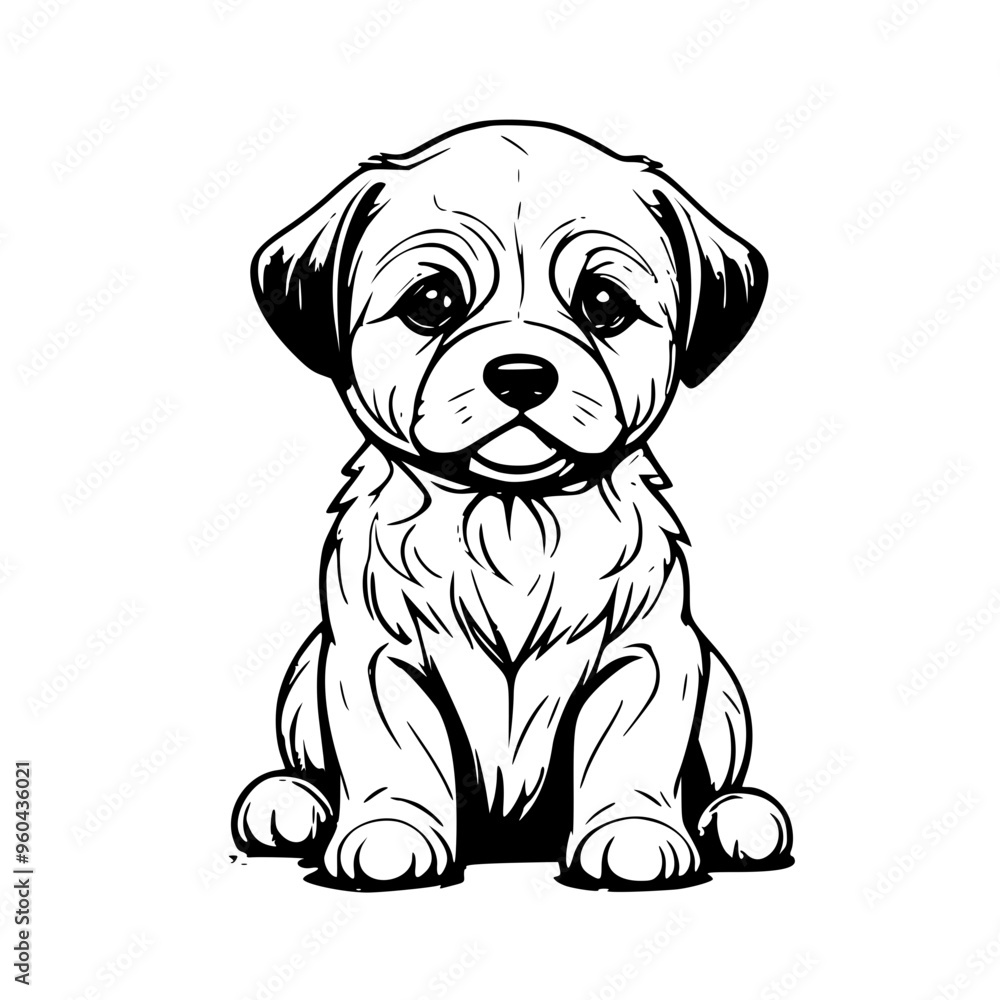 Fototapeta premium puppy illustration