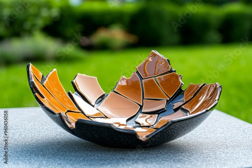 Broken plate, sudden noise, startling crash interrupts the quiet with a sharp, unexpected sound