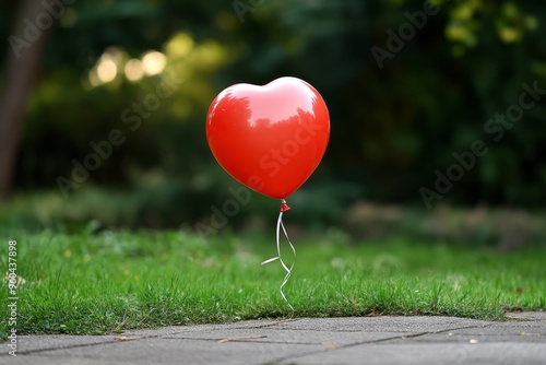 Deflated balloon, clinging to its string, tenuous hold suggests a fragile grasp on the remnants of happiness