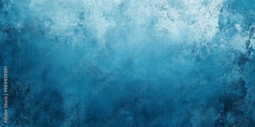 Fototapeta premium Textured blue grunge background with paint splatters and scratches for urban aesthetic designs