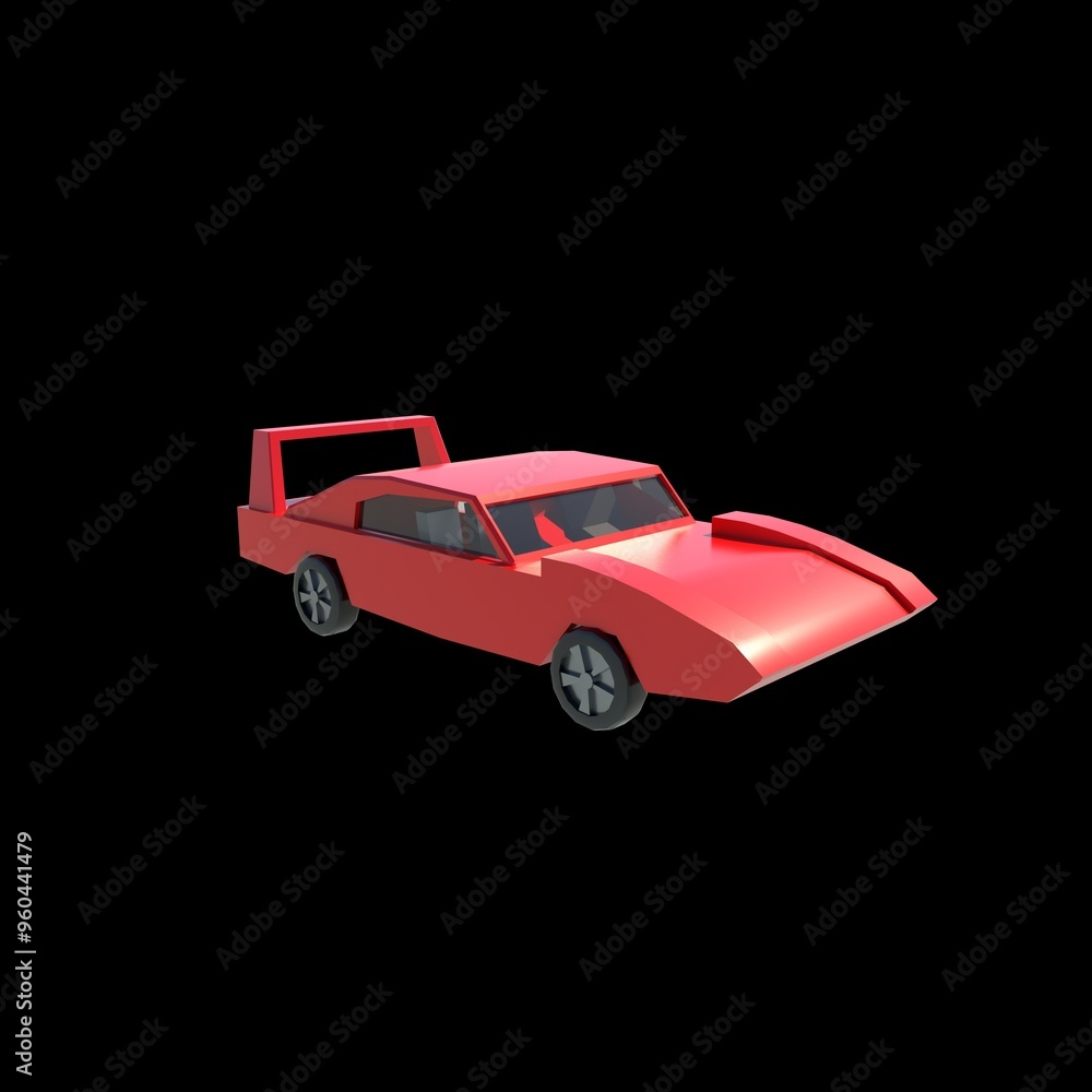 Obraz premium red toy car