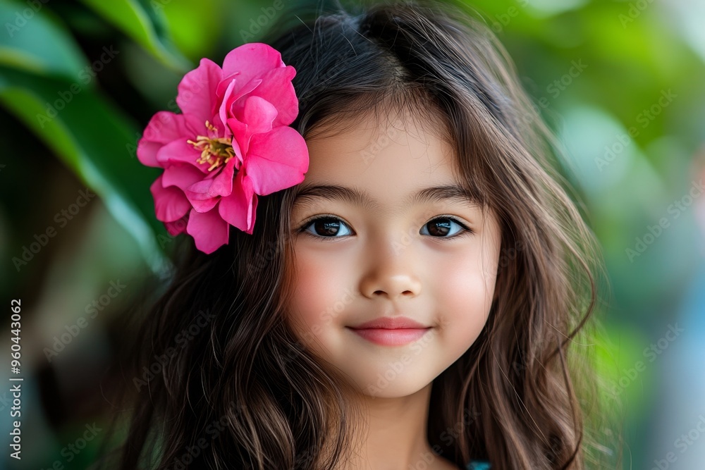 Girl’s face, serene expression, gentle and calm evokes a sense of peace and contentment Girl’s face, serene expression, gentle and calm evokes a sense of peace and contentment