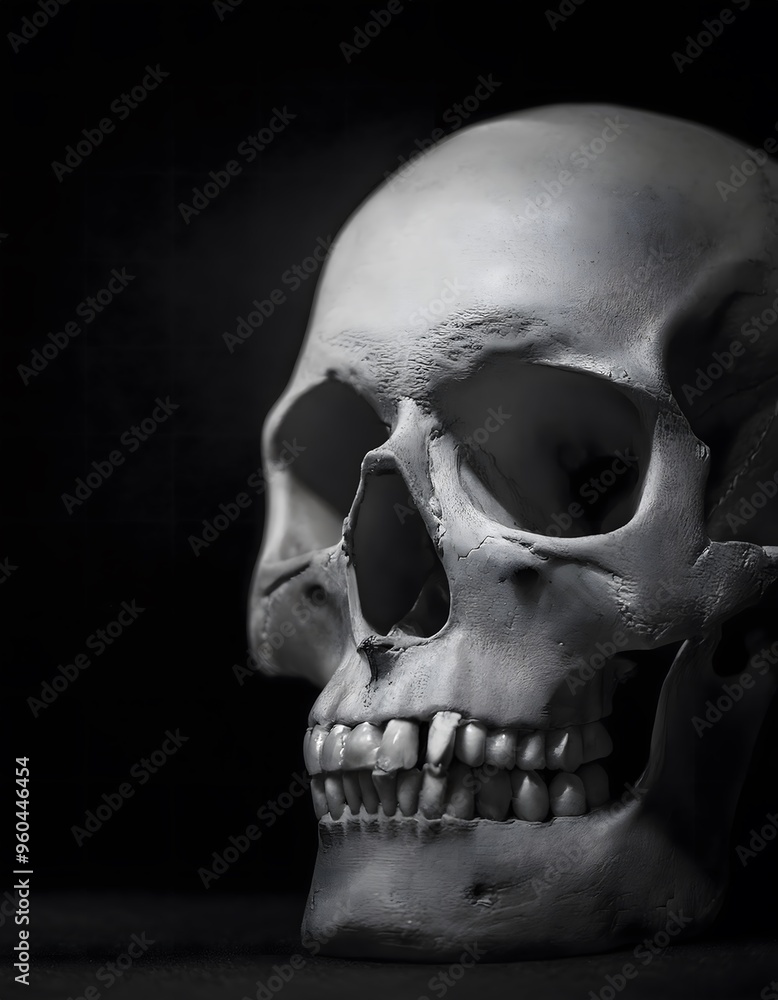 Obraz premium Skull on a black background