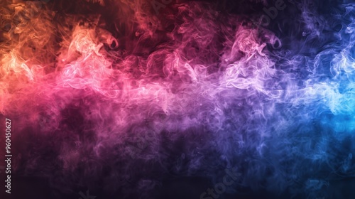 color full smoke on a black background. High quality photo, background, design, pattern, modern, bright, fog and smoke, illustration, art, abstract backgrounds, creativity