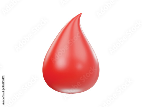 Blood icon 3d render illustrtion