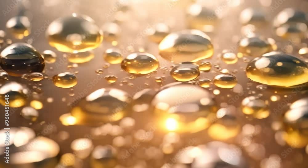 Super slow motion of gold liquid drops Super slow motion of gold liquid drops