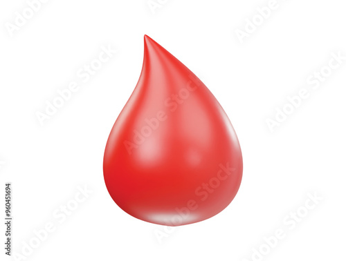 Blood icon 3d render illustrtion