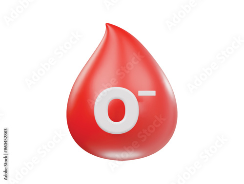 Blood icon 3d render illustrtion