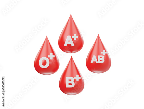 Blood icon 3d render illustrtion