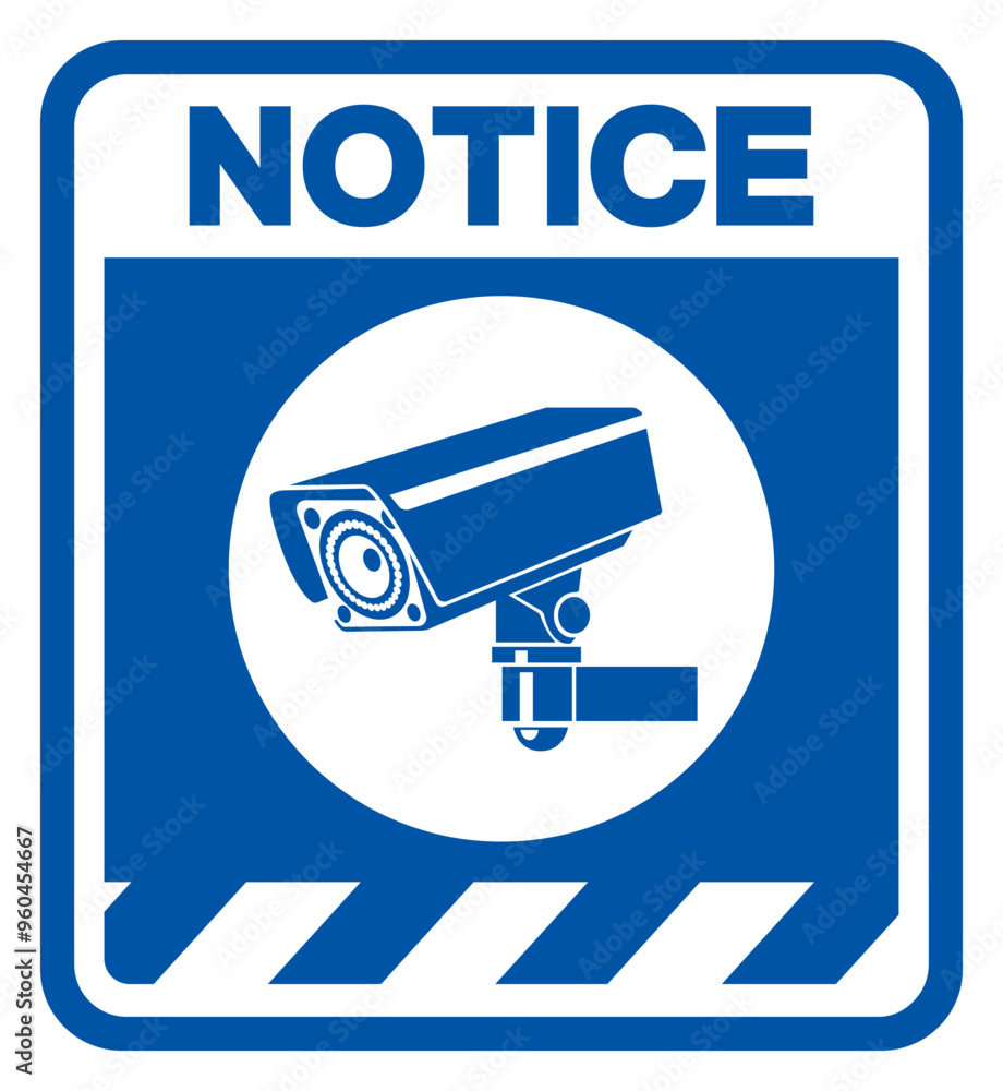Notice CCTV Security Symbol Sign, Vector Illustration, Isolate On White Background Label. EPS10 Notice CCTV Security Symbol Sign, Vector Illustration, Isolate On White Background Label. EPS10