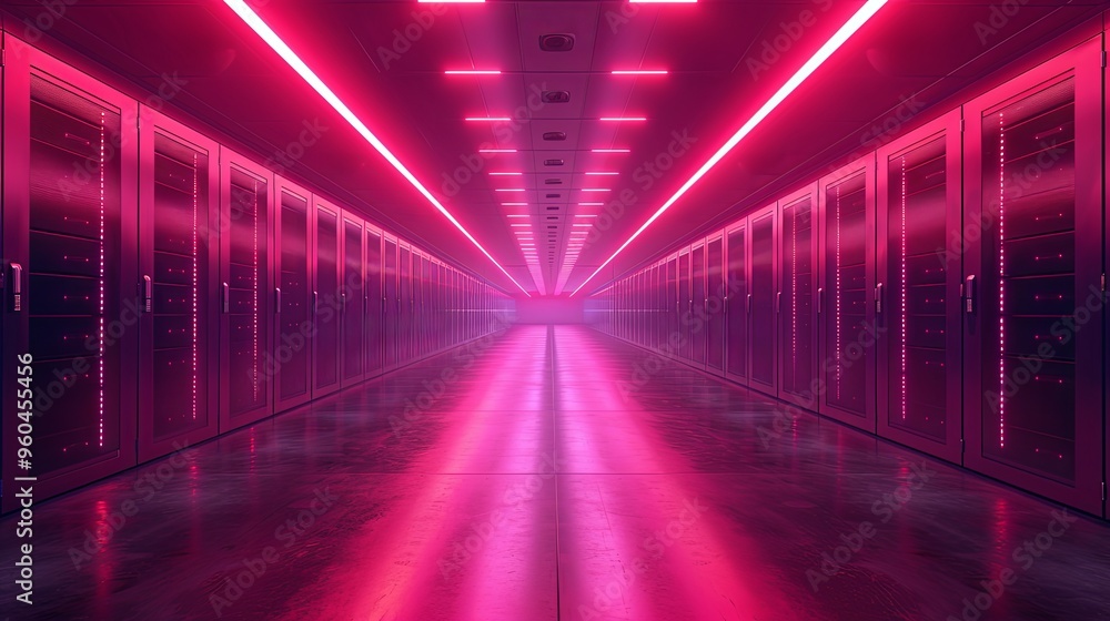 Server room data center. Backup, mining, hosting, mainframe, farm and computer rack with storage information. 3d render Server room data center. Backup, mining, hosting, mainframe, farm and computer rack with storage information. 3d render