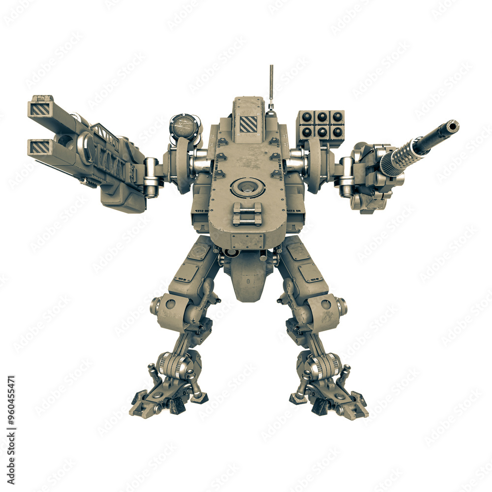 Naklejka premium combat machine front view